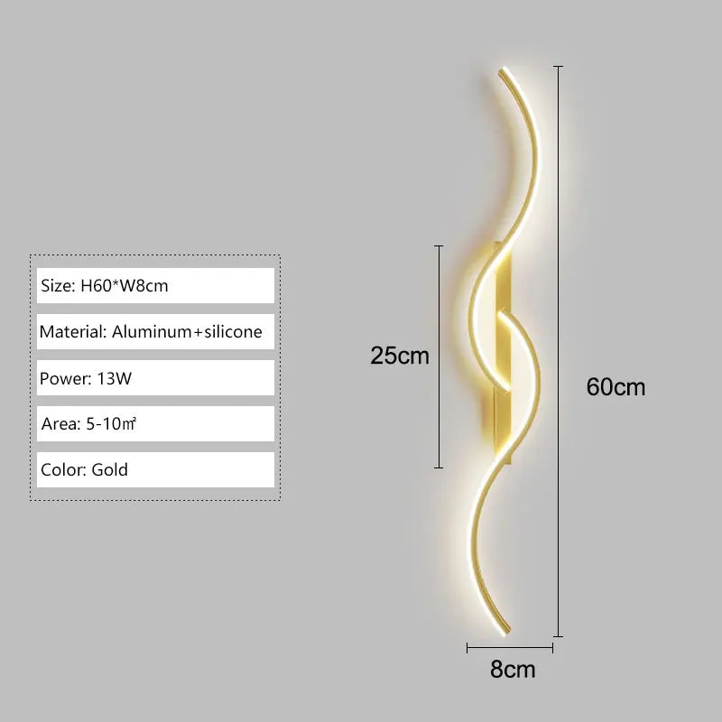 Long Strip LED Wall Lamps for Bedroom Living Room Indoor LED Wall Lights Wall Sconce for Corridor Aisle AC85-265V Interior Lamp