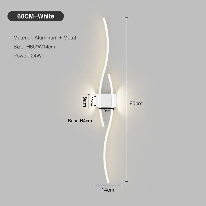 Long Strip LED Wall Lamps for Bedroom Living Room Indoor LED Wall Lights Wall Sconce for Corridor Aisle AC85-265V Interior Lamp