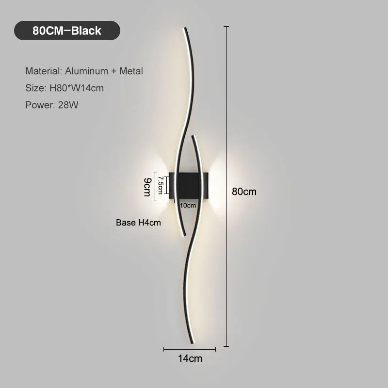 Long Strip LED Wall Lamps for Bedroom Living Room Indoor LED Wall Lights Wall Sconce for Corridor Aisle AC85-265V Interior Lamp