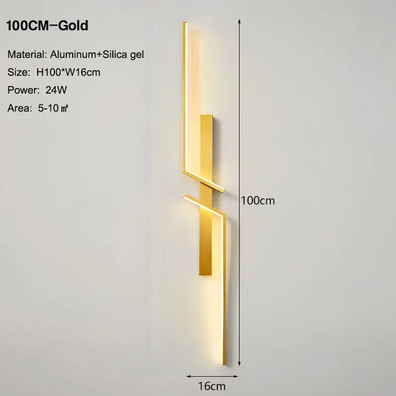 Long Strip LED Wall Lamps for Bedroom Living Room Indoor LED Wall Lights Wall Sconce for Corridor Aisle AC85-265V Interior Lamp