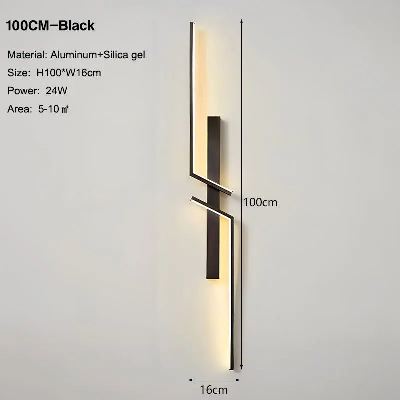 Long Strip LED Wall Lamps for Bedroom Living Room Indoor LED Wall Lights Wall Sconce for Corridor Aisle AC85-265V Interior Lamp