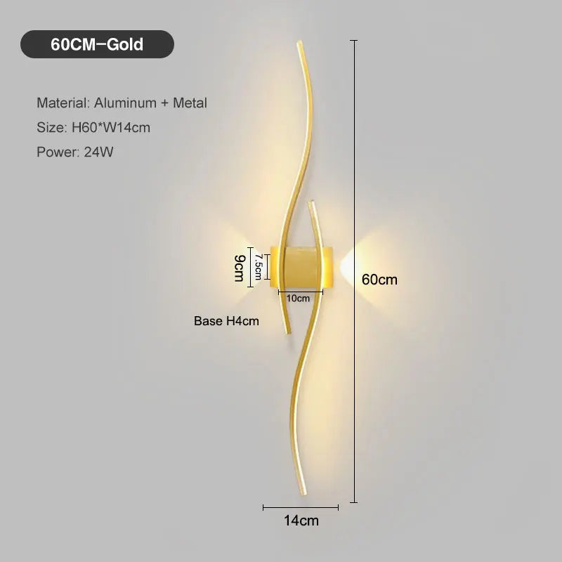 Long Strip LED Wall Lamps for Bedroom Living Room Indoor LED Wall Lights Wall Sconce for Corridor Aisle AC85-265V Interior Lamp