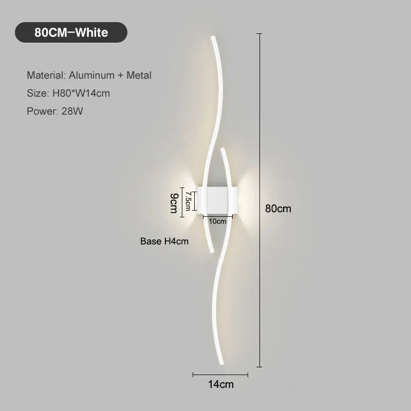 Long Strip LED Wall Lamps for Bedroom Living Room Indoor LED Wall Lights Wall Sconce for Corridor Aisle AC85-265V Interior Lamp
