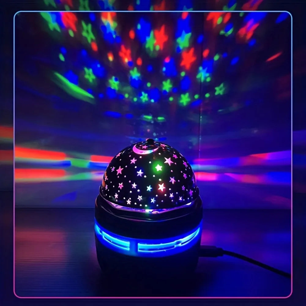 Aurora Projection Stage Light USB LED Projector Christmas Party Decorations Remote Control 7-Color Dreamy Sky Party Night Lights