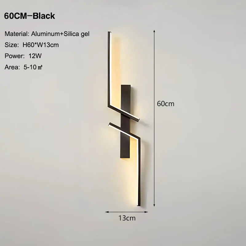 Long Strip LED Wall Lamps for Bedroom Living Room Indoor LED Wall Lights Wall Sconce for Corridor Aisle AC85-265V Interior Lamp